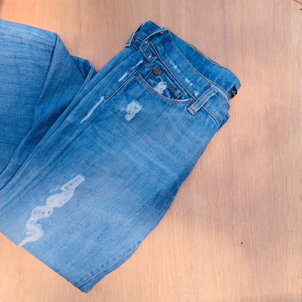Vintage Lucky Distressed bell bottom jeans